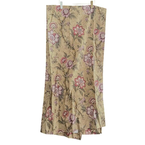 NWT Waverly Drapery Rod Pocket Panel 52 x 84 Mandalay Camel Botanicals Lined - Picture 2 of 9